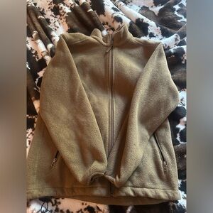 Cozy tan fleece jacket